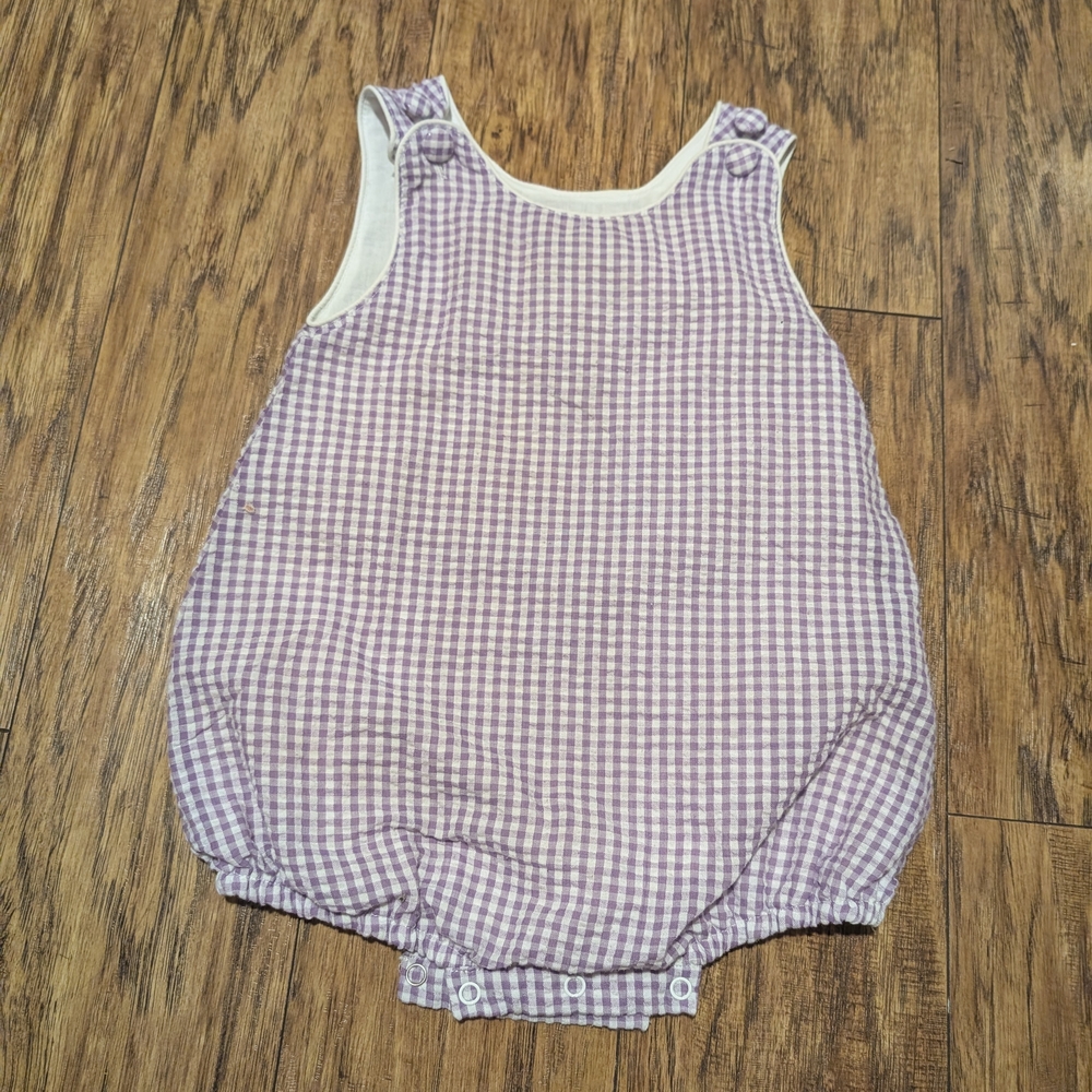 💥3/$24 Lil‎ Cactus Lavender Checkered Baby Romper
